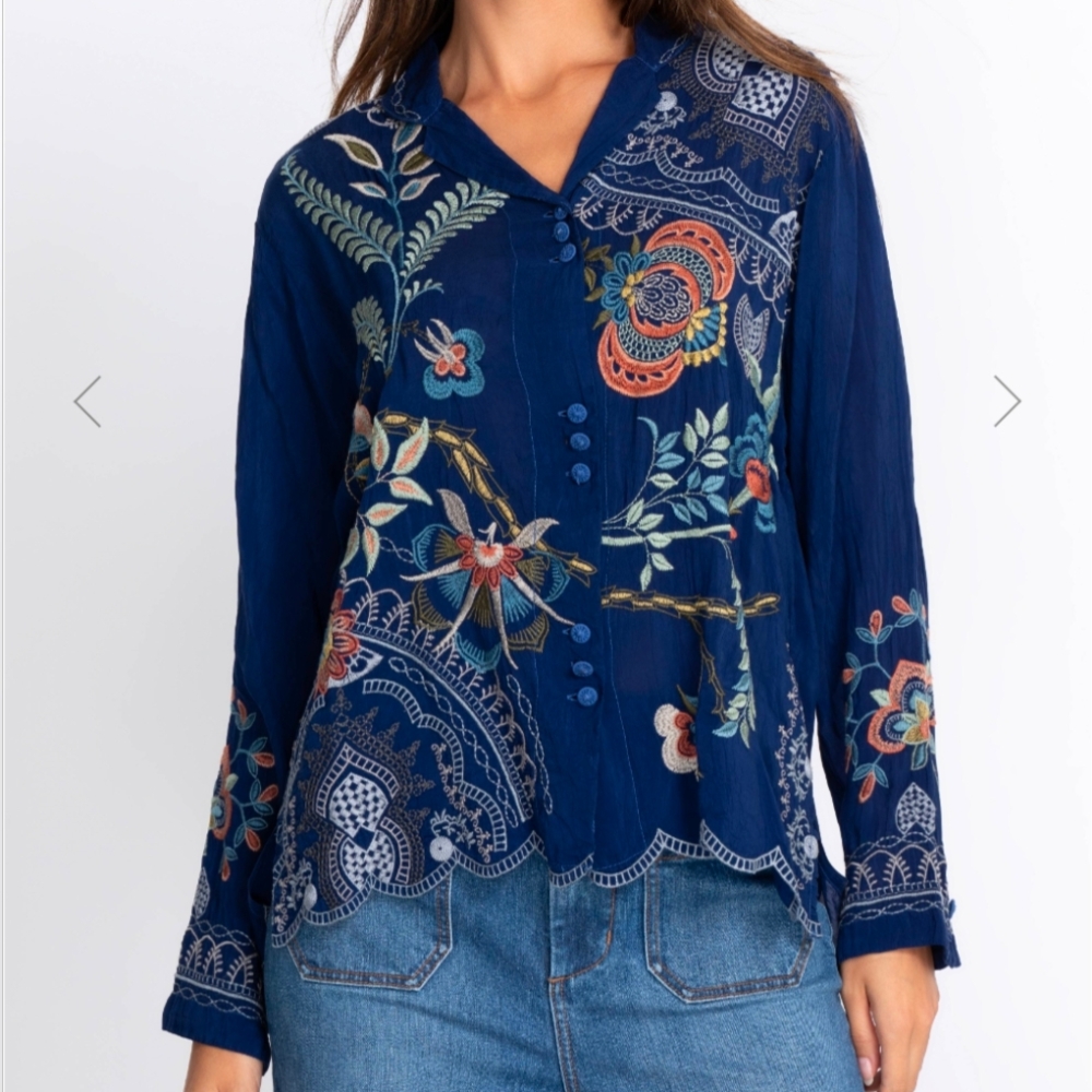 Johnny Was Prue blouse XL Women's